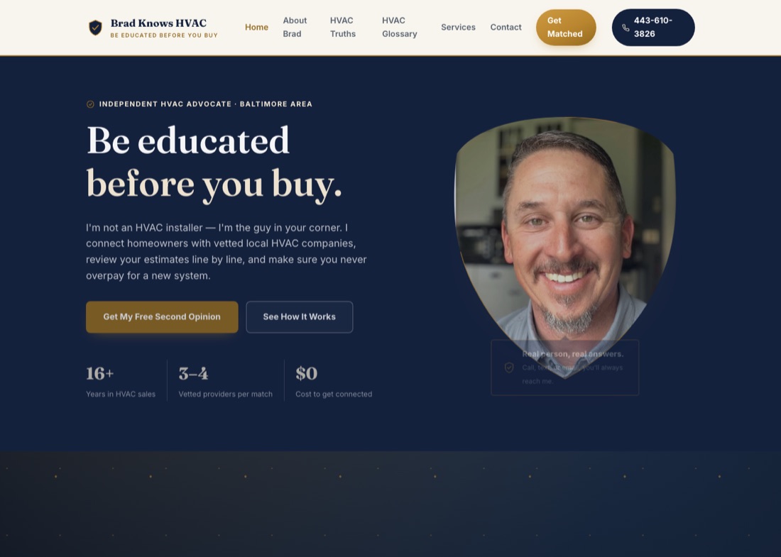Brad Knows HVAC website